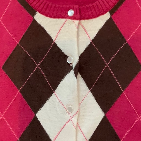 NWOT Argyle Cardigan Sweater. - Picture 2 of 5
